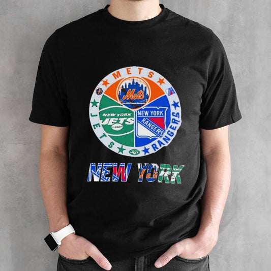 New York Sports Team Mets, Rangers And Jets 2024 Logo shirt