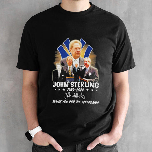New York Yankees John Sterling 1989-2024 Thank You For The Memories T-Shirts