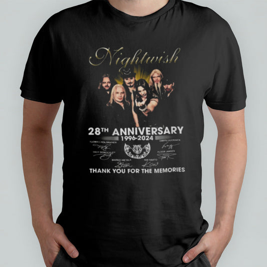 Nightwish 28th Anniversary 1996â€“2024 Thank You For The Memories shirt
