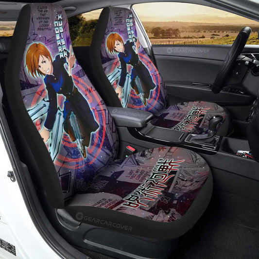 Nobara Kugisaki Car Seat Covers Custom Jujutsu Kaisen Anime Galaxy Manga Style