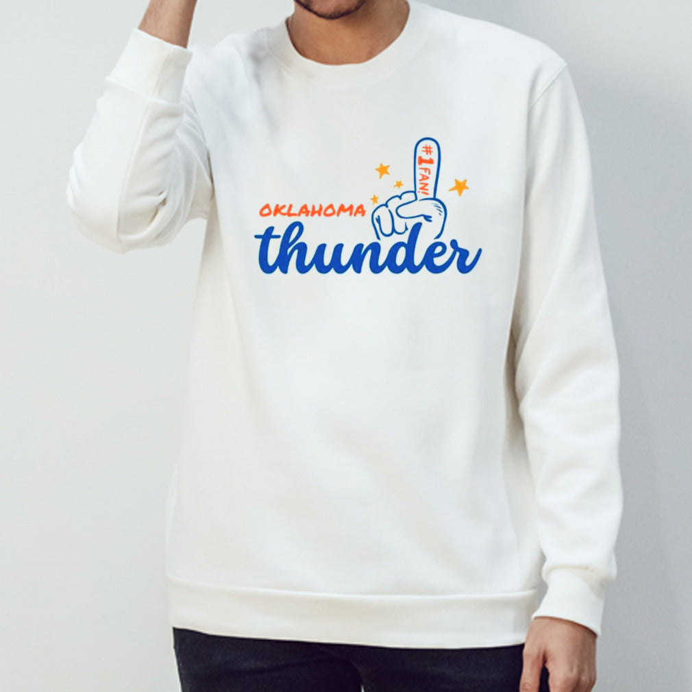 OKC Thunder basketball no 1 fan finge shirt