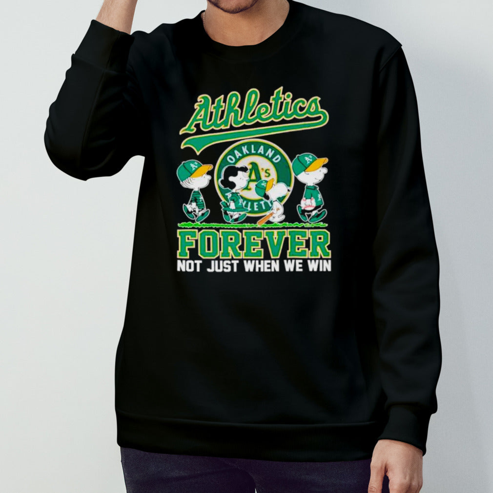 Oakland Athletics The peanuts abbey road forever not just when we win shirt