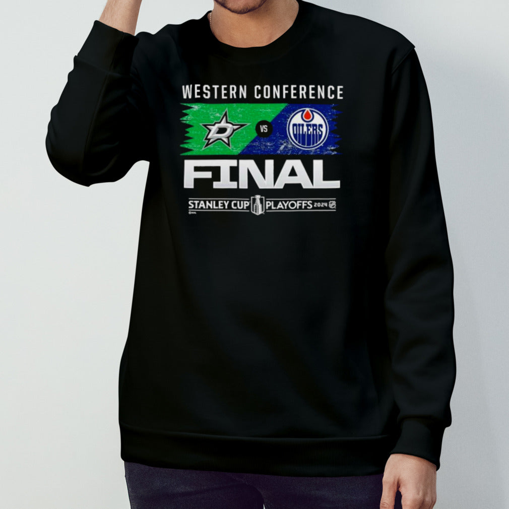 Official Dallas Stars vs. Edmonton Oilers 2024 Western Conference Finals Matchup T-Shirt