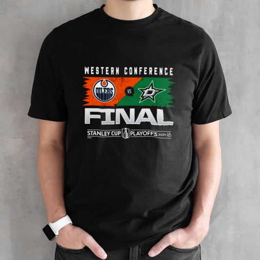 Official Dallas Stars vs. Edmonton Oilers 2024 Western Conference Finals T-Shirt