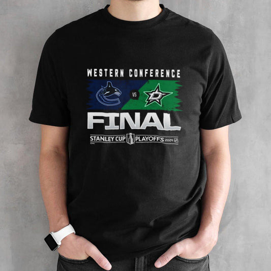Official Dallas Stars vs. Vancouver Canucks 2024 Western Conference Finals T-Shirt