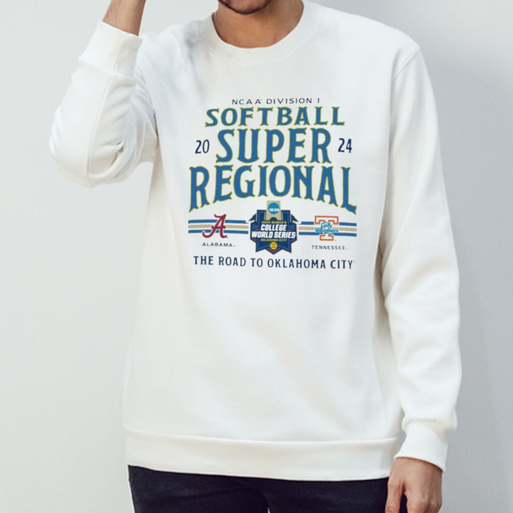 Official NCAA Division I Softball Super Regional 2024 Alabama Crimson Tide Vs Tennessee Lady Vols The Road To Oklahoma City Shirt