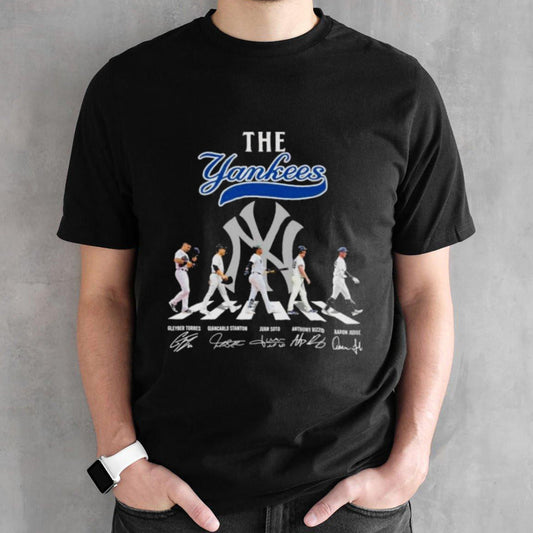 Official The Yankees Abbey Road Torres Stanton Soto Rizzo And Judge Signatures Shirt