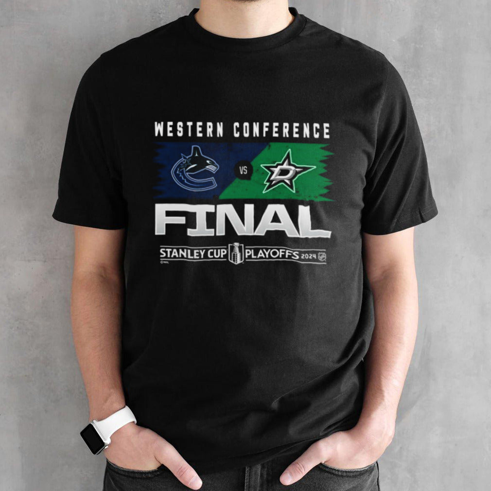 Official Western Conference Finals Vancouver Canucks vs. Dallas Stars 2024 Matchup shirt