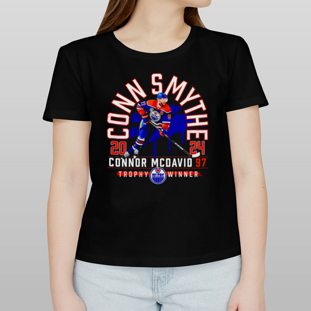 Oilers Connor McDavid Conn Smythe Trophy winner shirt