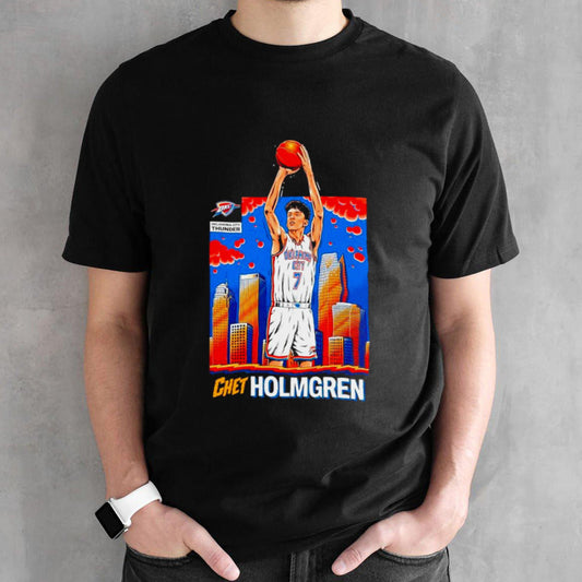 Oklahoma City Thunder Chet Holmgren skyline shirts