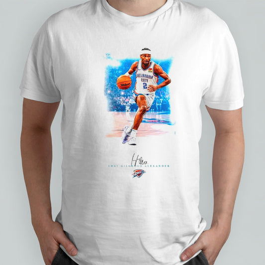 Oklahoma City Thunder Shai Gilgeous-Alexander player signature shirts