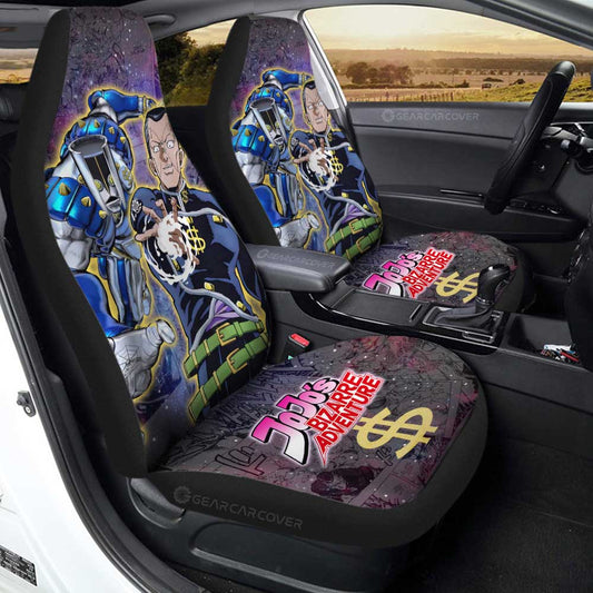 Okuyasu Nijimura Car Seat Covers Custom Galaxy Manga JJBA Anime