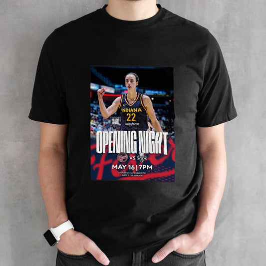 Opening Night Indiana Fever Vs New York Liberty Caitlin Clark First Wnba Game At Gainbridge Fieldhouse May 16th 2024 T-shirts