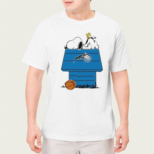 Orlando Magic Nba Basketball Snoopy Woodstock House 2024 T-shirt