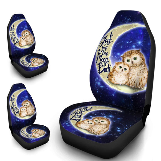 Owl Car Seat Covers Custom I Love You To The Moon And Back Owl Car Accessories