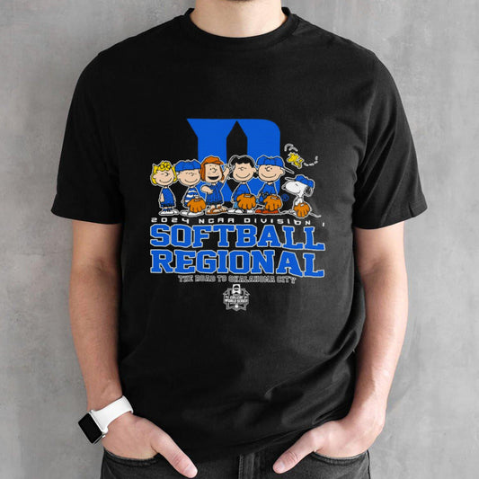 Peanuts Characters Duke Blue Devils 2024 NCAA Division I Softball Regional shirt