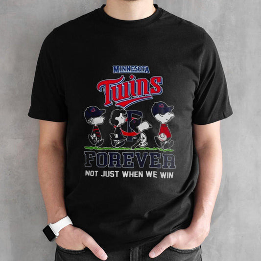 Peanuts Characters X Minnesota Twins Forever Not Just When We Win 2024 T-shirts