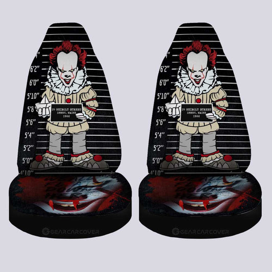 Pennywise From It Car Seat Covers Custom Horror Characters Car Accessories