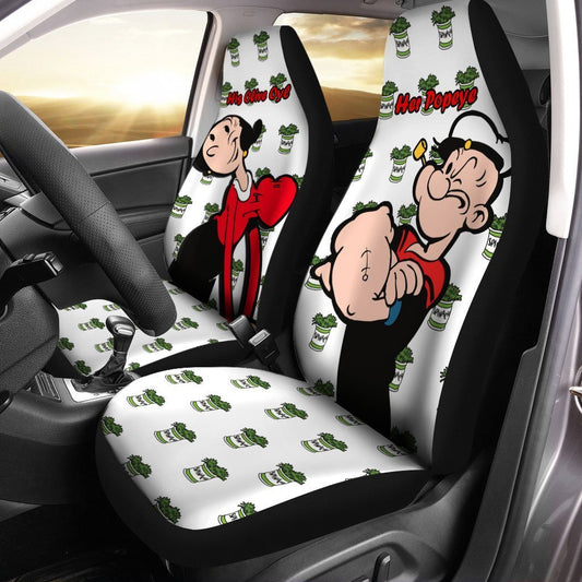 Popeye and Olive Oyl Car Seat Covers Custom Car Accessories