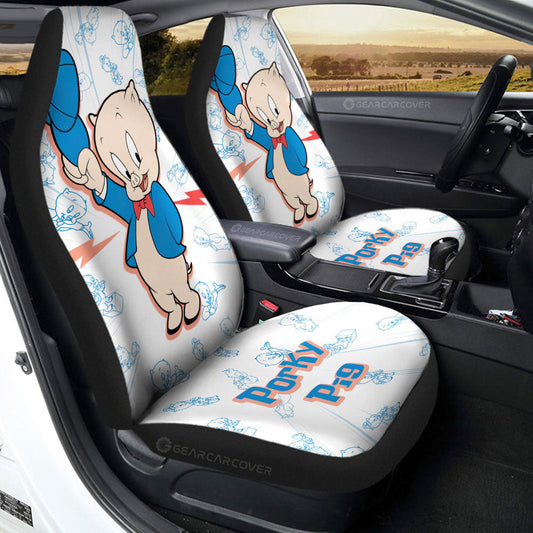 Porky Pig Car Seat Covers Custom Cartoon Car Accessories