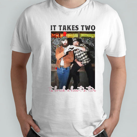 Post Malone Morgan Wallen it takes two to break a heart in two shirt