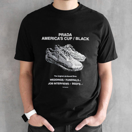 Prada Americasâ€™s cup black the s allround shoe weddings funerals job interviews beefs shirts