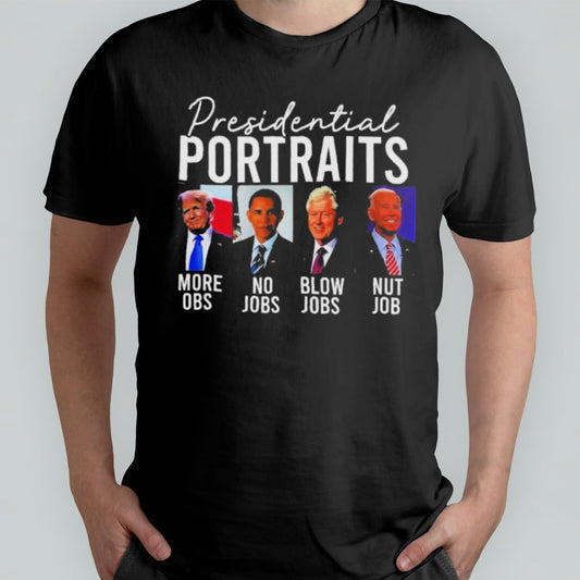 Presidential Portraits Trump Obama Bush 2024 T-Shirt