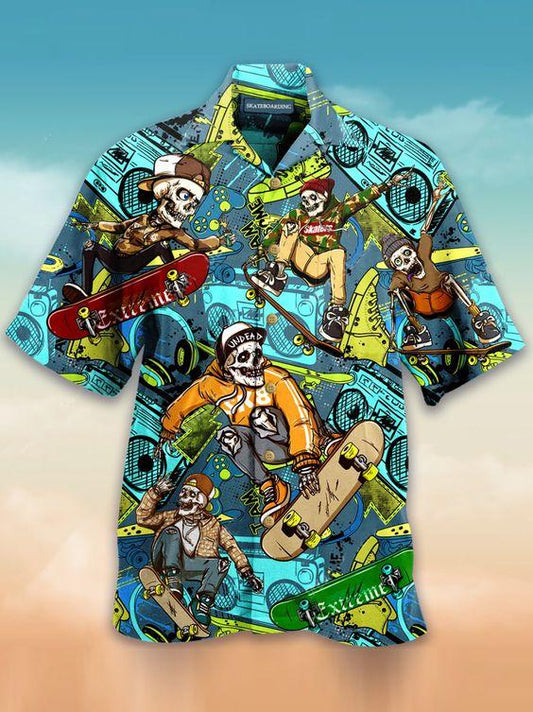 Printed Vintage Men'S Floral Hawaiian Shirt Hw4055