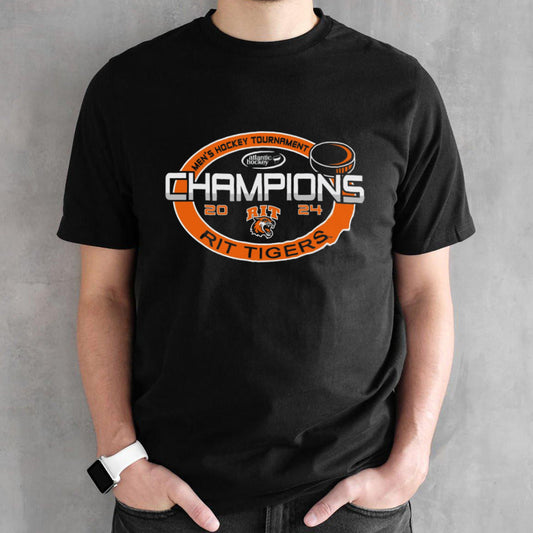 RIT Tigers Mensâ€™s Hockey 2024 Atlantic Hockey Champions T Shirts