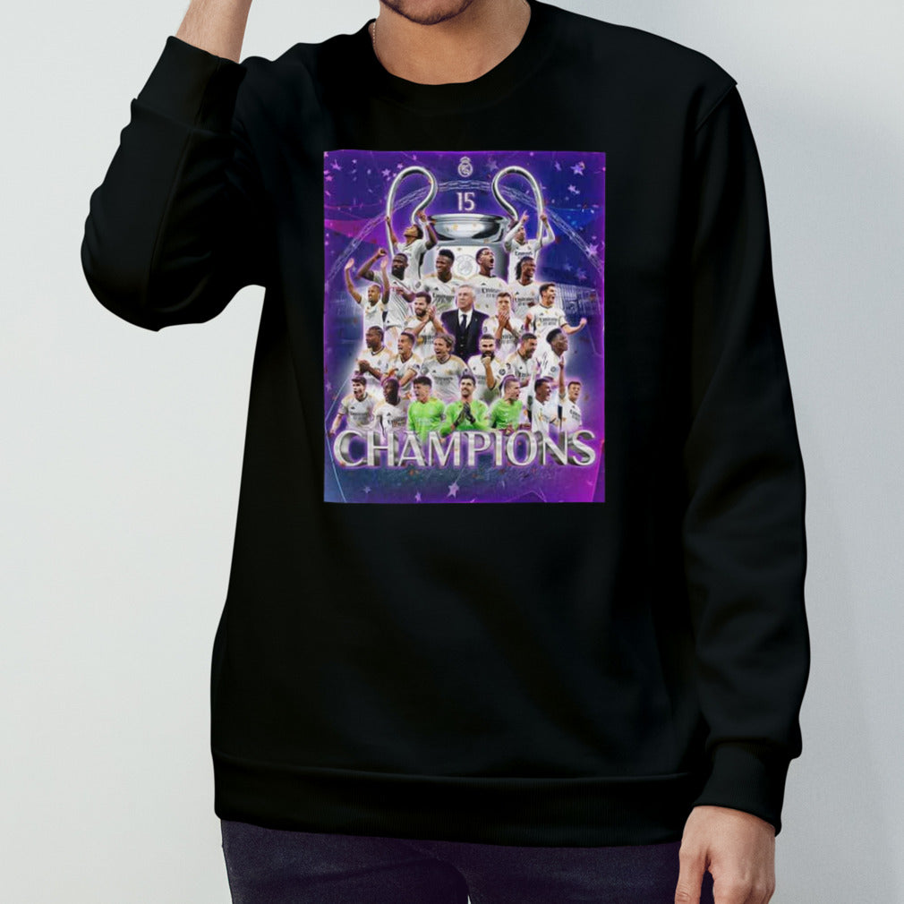 Real Madrid CF Are The Champions 15th Of Europe Champions UEFA League shirt