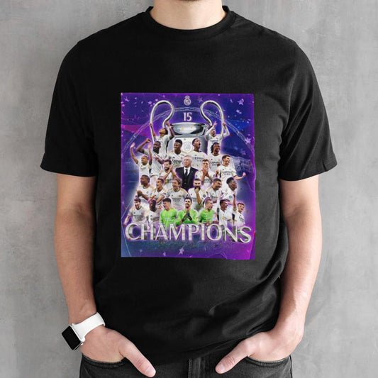 Real Madrid CF Are The Champions 15th Of Europe Champions UEFA League shirt