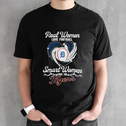 Real Women Love Baseball Smart Women Love The Detroit Tigers Diamonds 2024 Shirt