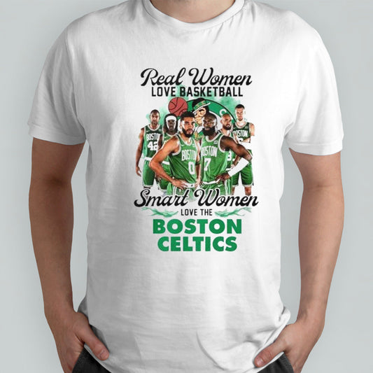 Real Women Love Basketball Smart Women Love The Boston Celtics 2024 NBA Finals Signatures shirt
