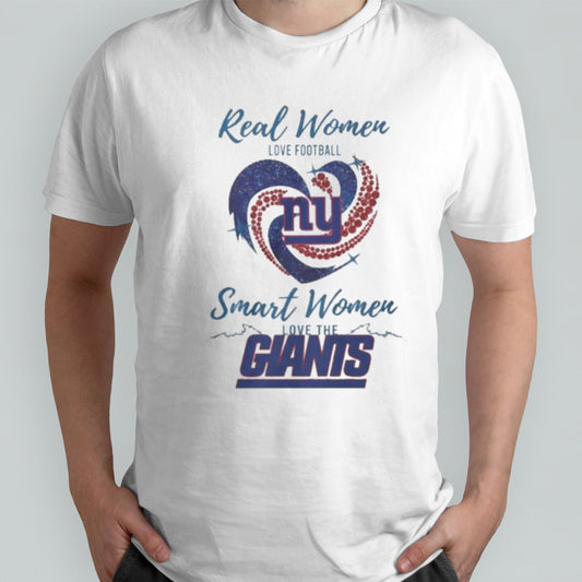 Real Women Love Football Smart Women Love The New York Giants 2024 â€“ Perfect Gift For Fans Shirt