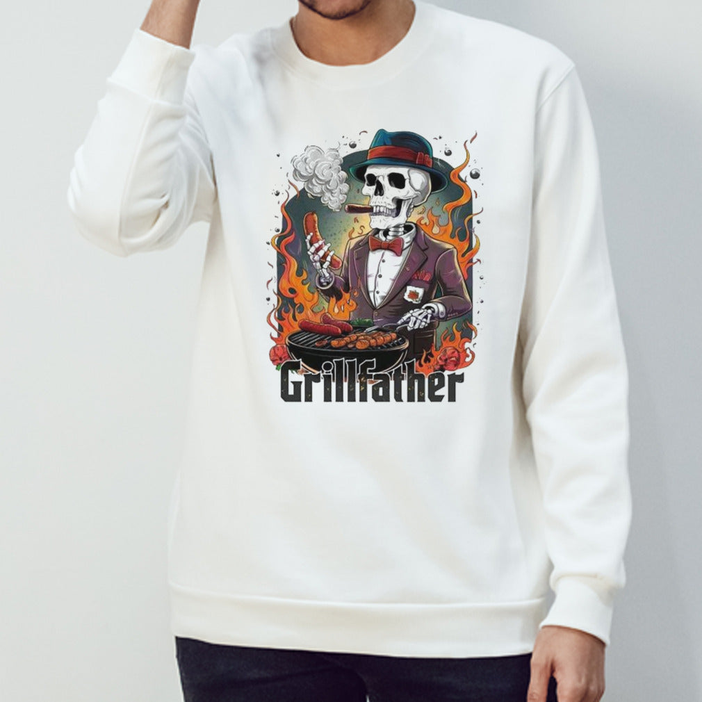 Retro Grillfather Snarky Skeleton 2024 Shirt