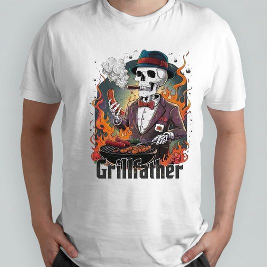 Retro Grillfather Snarky Skeleton 2024 Shirt