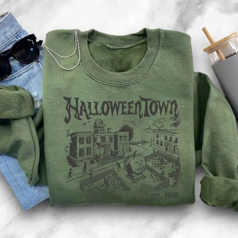 Retro Halloweentown Sweatshirt, Halloween Est 1998 Crewneck, 90s Vintage Pumpkin Season Shirt, Halloweentown University Sweatshirt, Vintage Halloween Shirt
