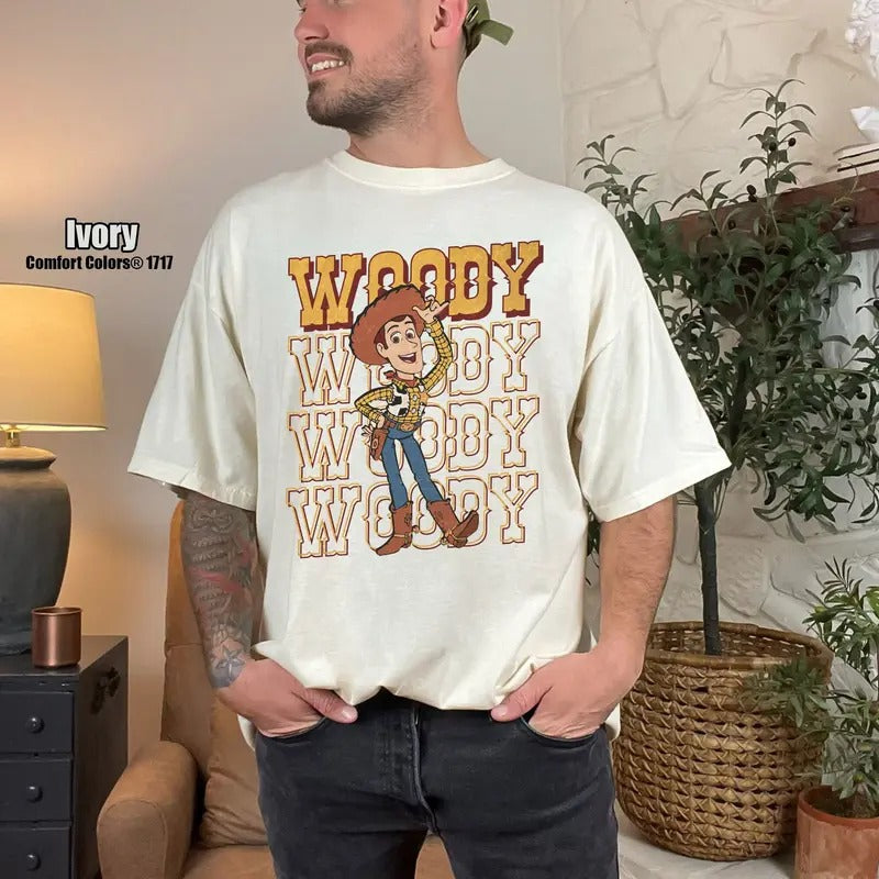 Retro Toy Story Woody T Shirt Hoodie Sweater Vintage Toy Story Character T-shirt Woody Cowboy Sheriff Woody Tee land Magic Kingdom