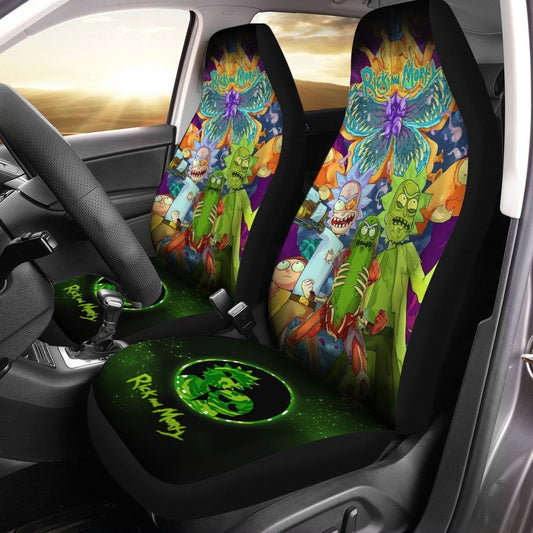Rick And Morty Car Seat Covers Custom Pickle Funny Car Accessories