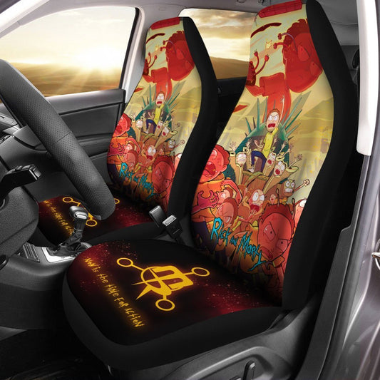Rick and Morty Car Seat Covers Custom Now Is The Time For Action