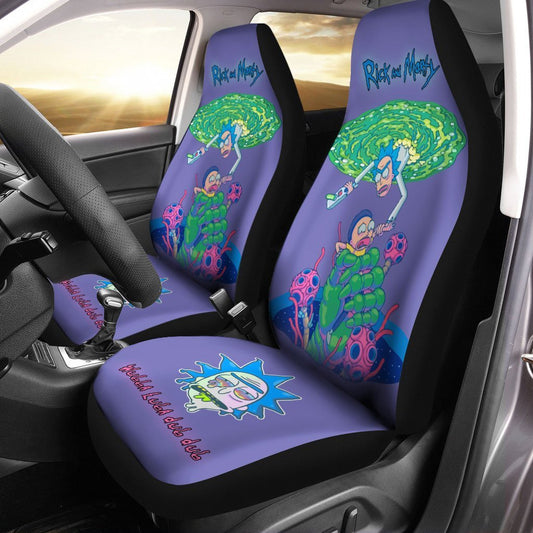 Rick and Morty Car Seat Covers Custom Wubba Lubba dub-dub