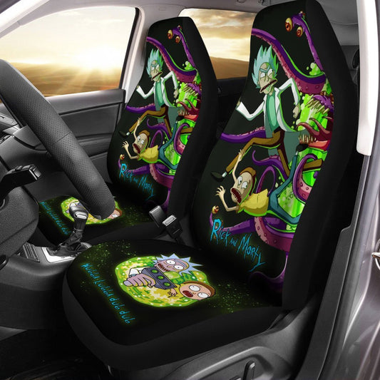 Rick and Morty Car Seat Covers Run Away From Monster