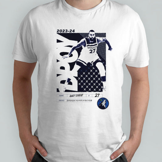 Rudy Gobert Minnesota Timberwolves 2024 NBA Defensive Player of the Year shirt