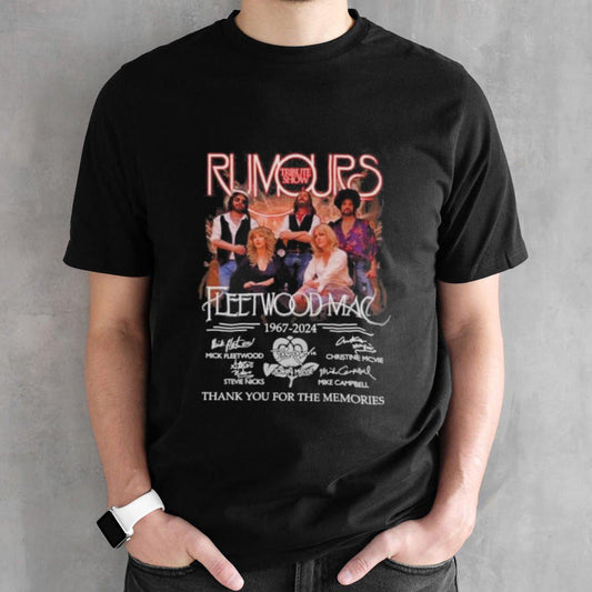 Rumours Tribute Show Fleetwood Mac 1967-2024 Thank You For The Memories T-Shirt