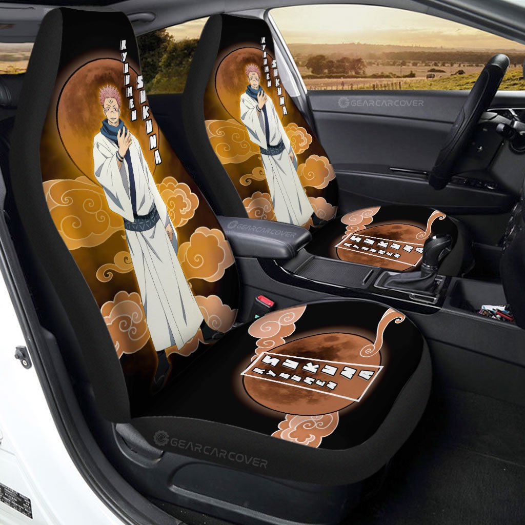 Ryoumen Sukuna Car Seat Covers Custom Jujutsu Kaisen Anime Car Interior Accessories
