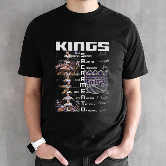 Sacramento Kings Basketball The All-star Squad Signatures T-shirts