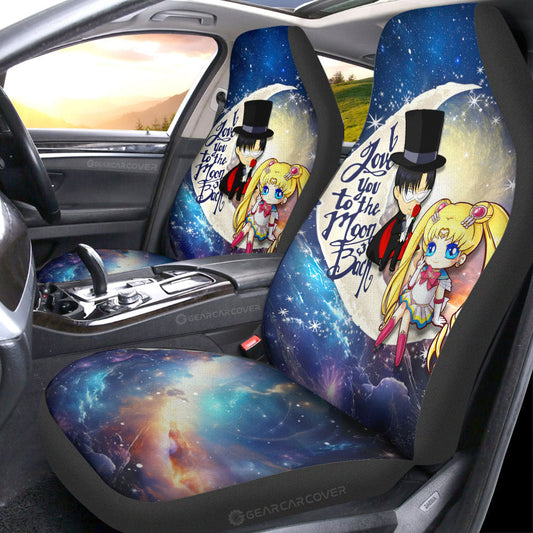 Sailor Moon And Tuxedo Mask Car Seat Covers Custom Car Accessories