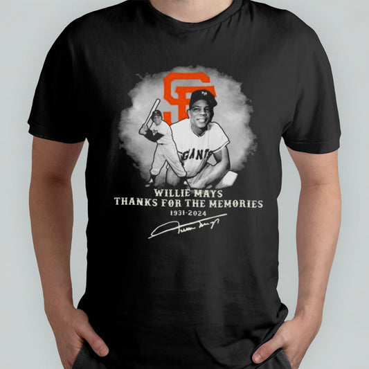 San Francisco Giants Willie Mays 1931 2024 thank you for the memories signature shirt