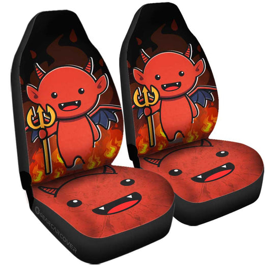 Satan Car Seat Covers Custom Halloween Characters Car Accessories
