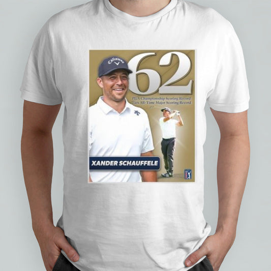 Schauffele Xander 62 PGA Championship Scoring Record Shirt